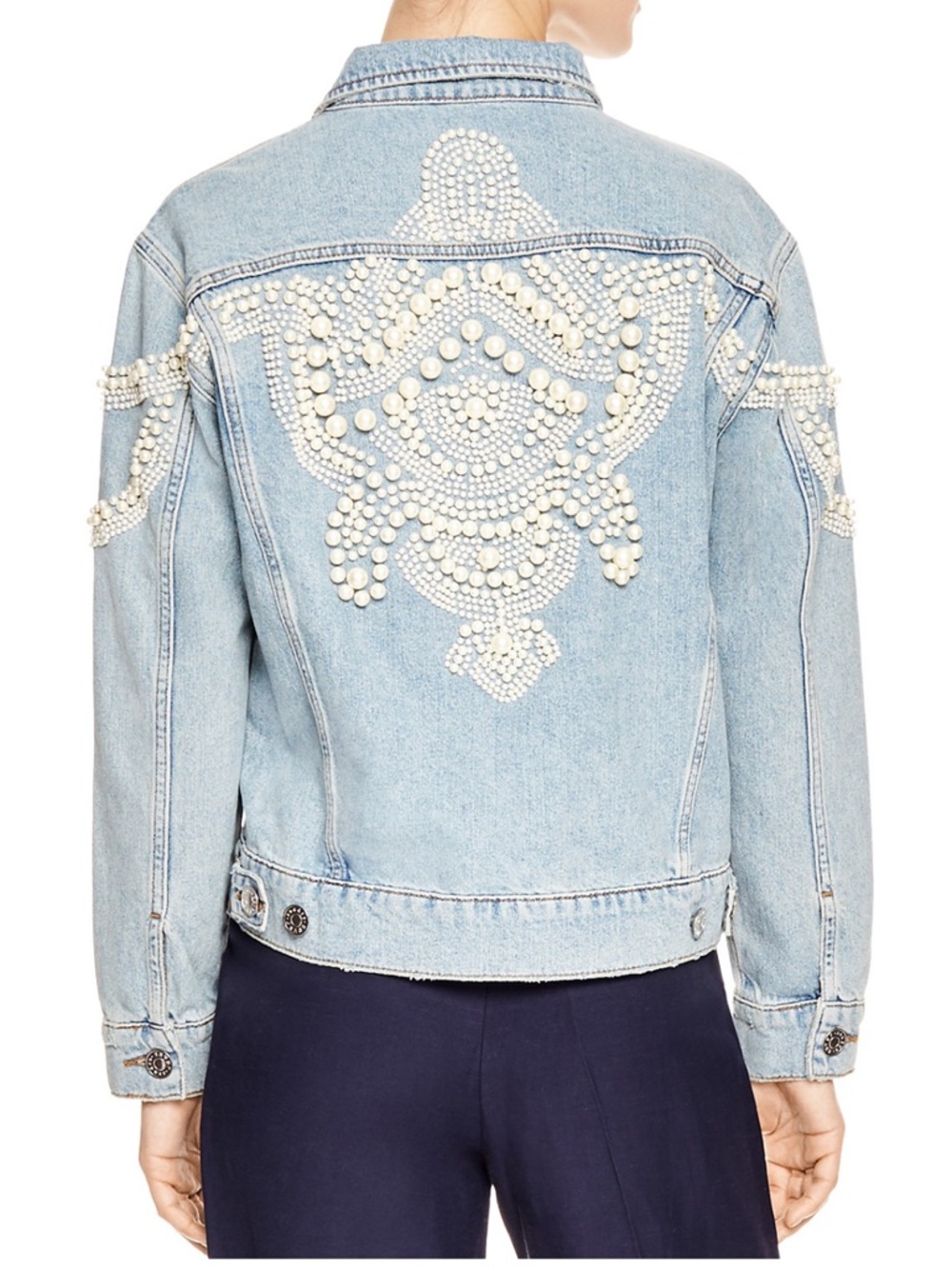 Sandro Eriko Pearl Denim Jacket